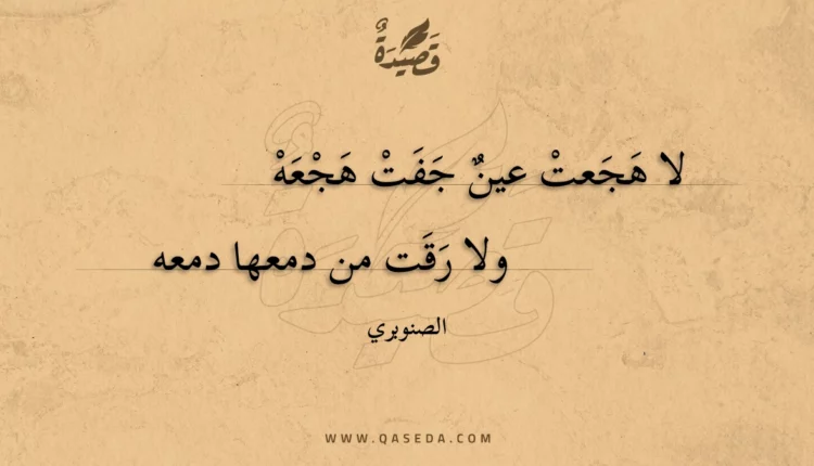 قصيدة لا هجعت عين جفت هجعه