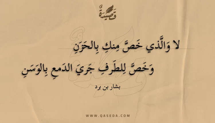 قصيدة لا والذي خص منك بالحزن