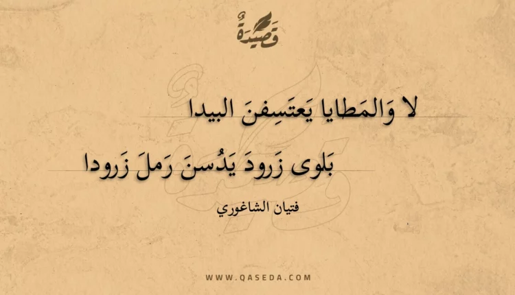 قصيدة لا والمطايا يعتسفن البيدا