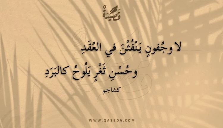 قصيدة لا وجفون ينفثن في العقد