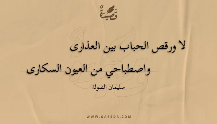 قصيدة لا ورقص الحباب بين العذارى