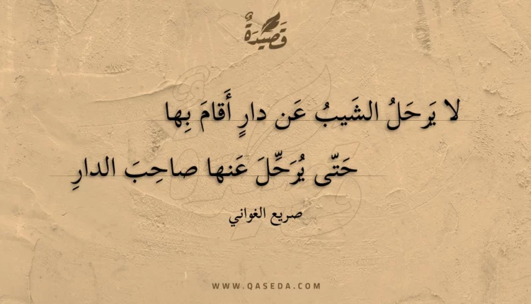قصيدة لا يرحل الشيب عن دار أقام بها