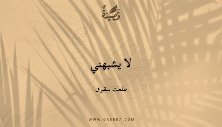قصيدة لا يشبهني