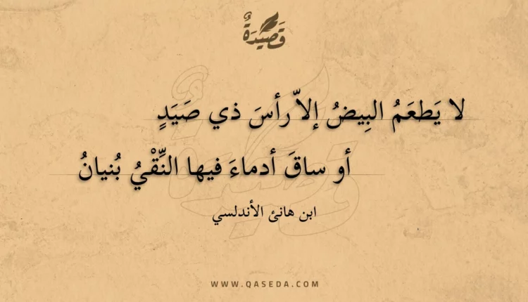 قصيدة لا يطعم البيض إلا رأس ذي صيد