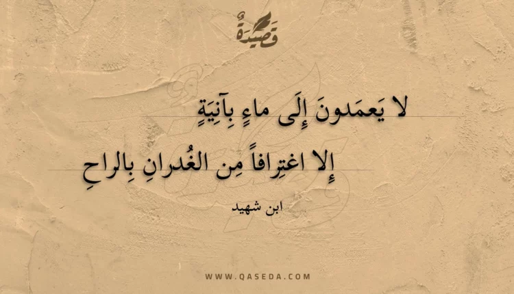 قصيدة لا يعمدون إلى ماء بآنية