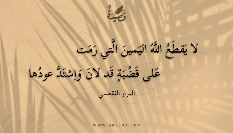 قصيدة لا يقطع الله اليمين التي رمت