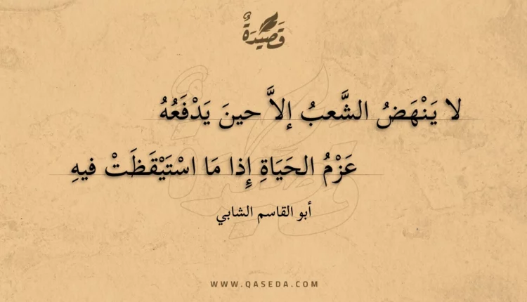 قصيدة لا ينهض الشعب إلا حين يدفعه