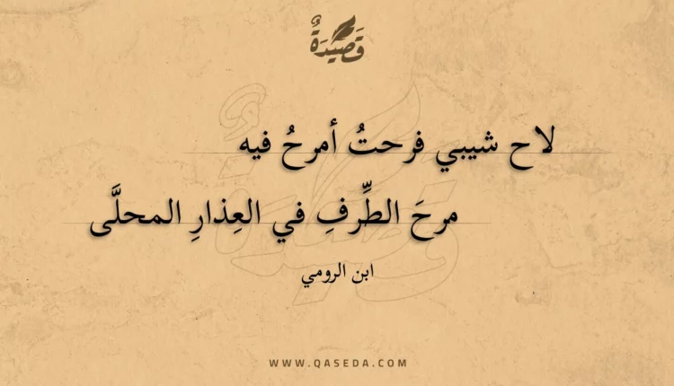 قصيدة لاح شيبي فرحت أمرح فيه