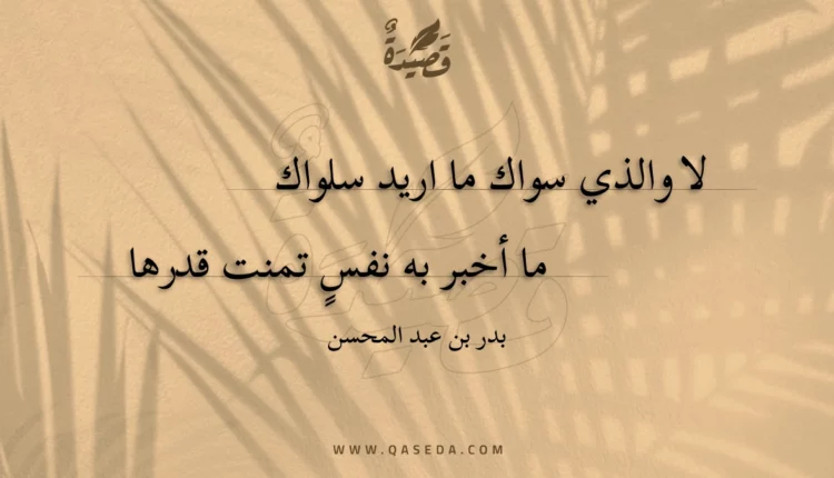 قصيدة لاوالذي سواك