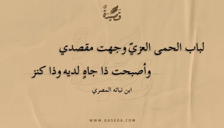 قصيدة لباب الحمى العزي وجهت مقصدي