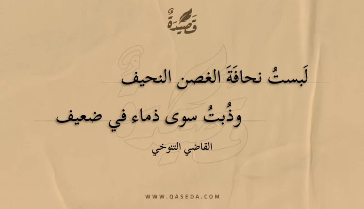 قصيدة لبست نحافة الغصن النحيف