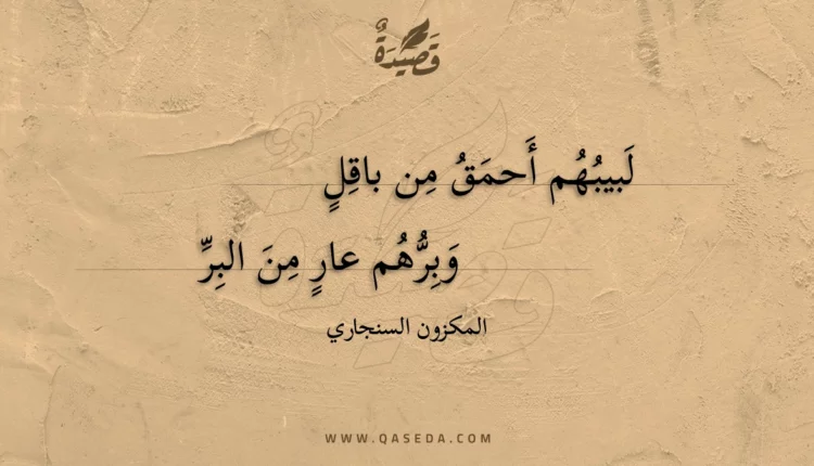 قصيدة لبيبهم أحمق من باقل