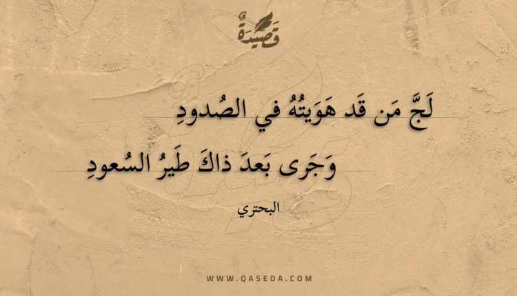 قصيدة لج من قد هويته في الصدود