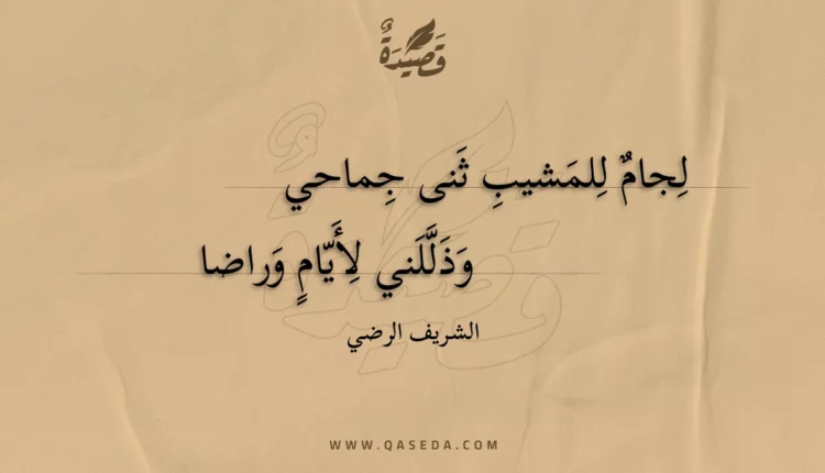 قصيدة لجام للمشيب ثنى جماحي