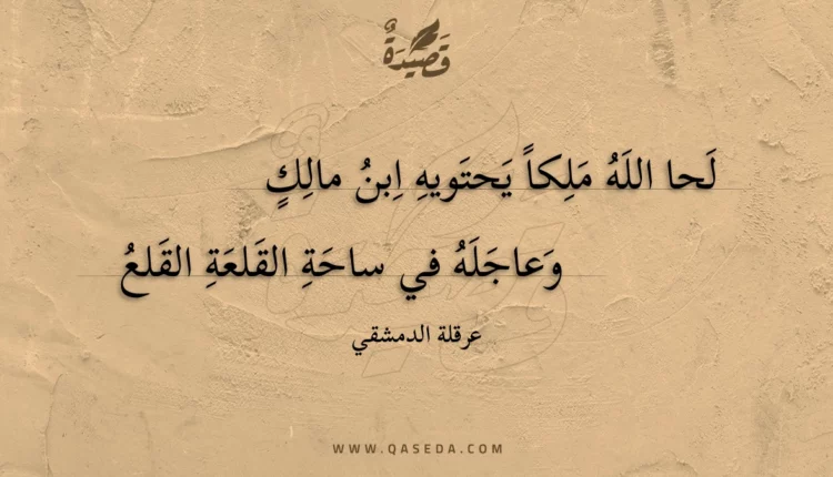 قصيدة لحا الله ملكا يحتويه ابن مالك