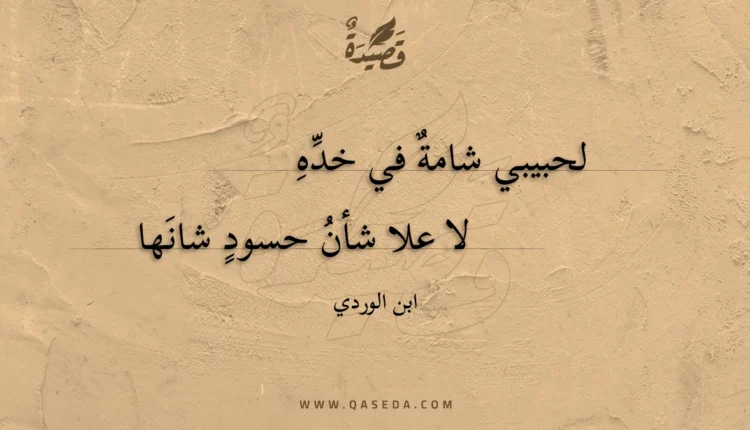 قصيدة لحبيبي شامة في خده