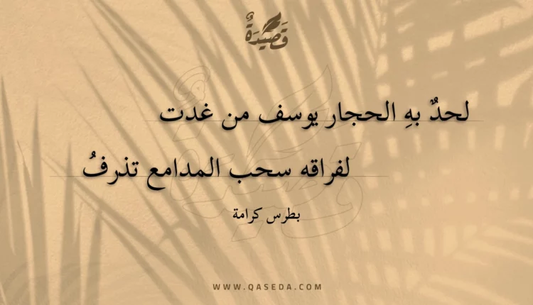 قصيدة لحد به الحجار يوسف من غدت