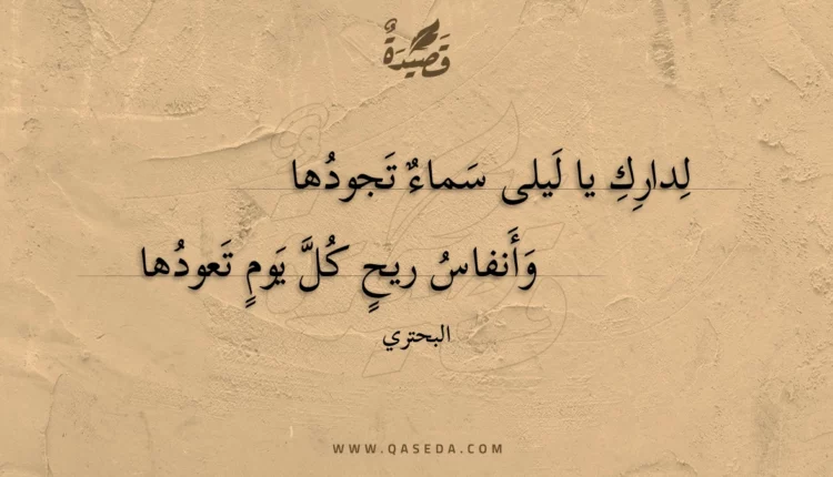 قصيدة لدارك يا ليلى سماء تجودها