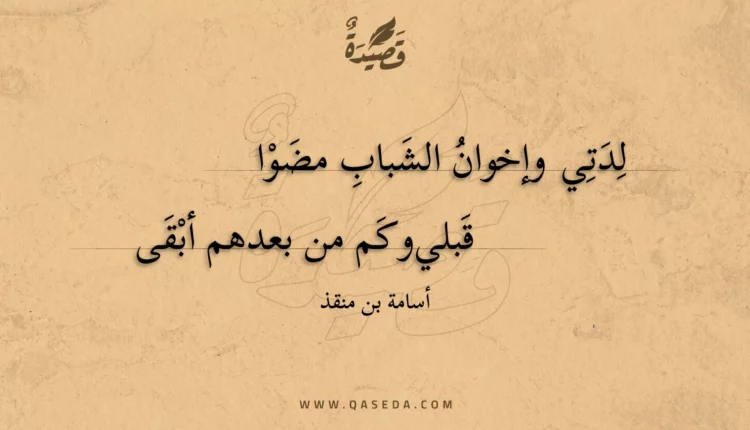 قصيدة لدتي وإخوان الشباب مضوا