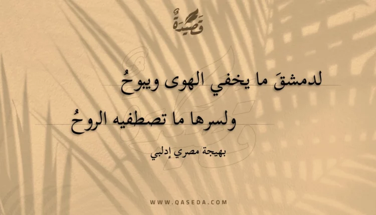 قصيدة لدمشق آيات الهوى