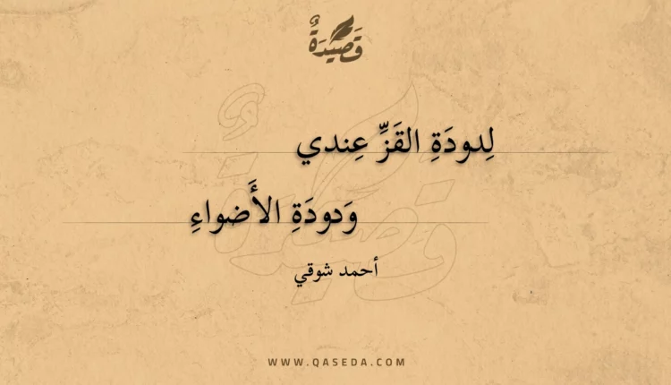 قصيدة لدودة القز عندي