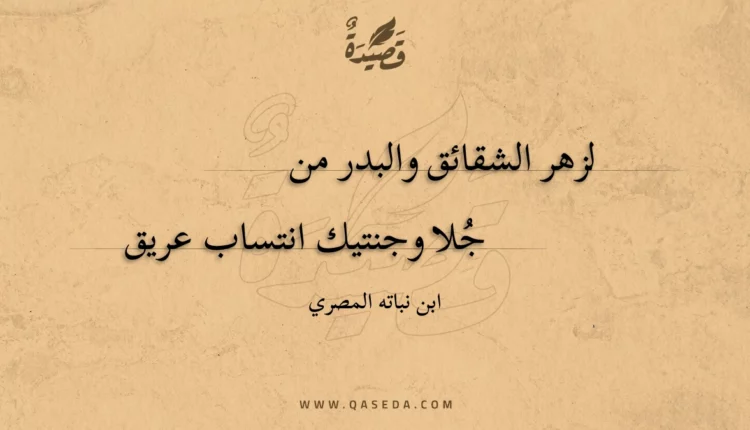 قصيدة لزهر الشقائق والبدر من