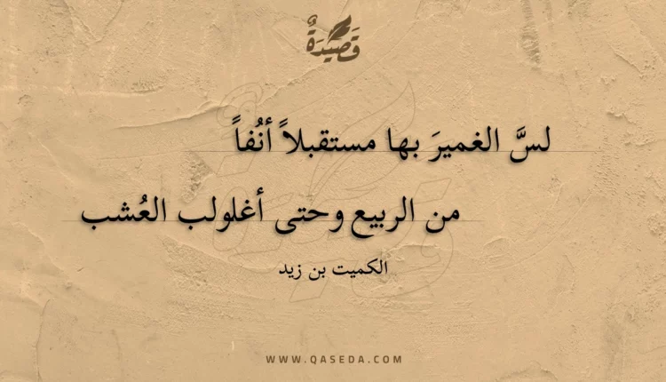 قصيدة لس الغمير بها مستقبلا أنفا