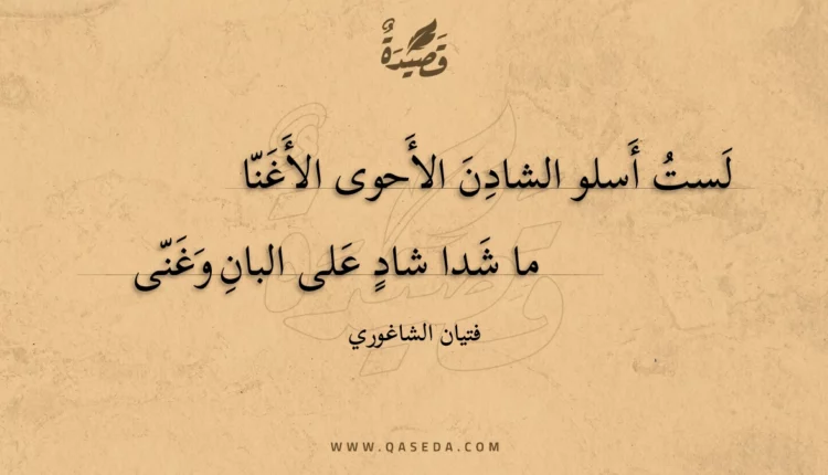 قصيدة لست أسلو الشادن الأحوى الأغنا