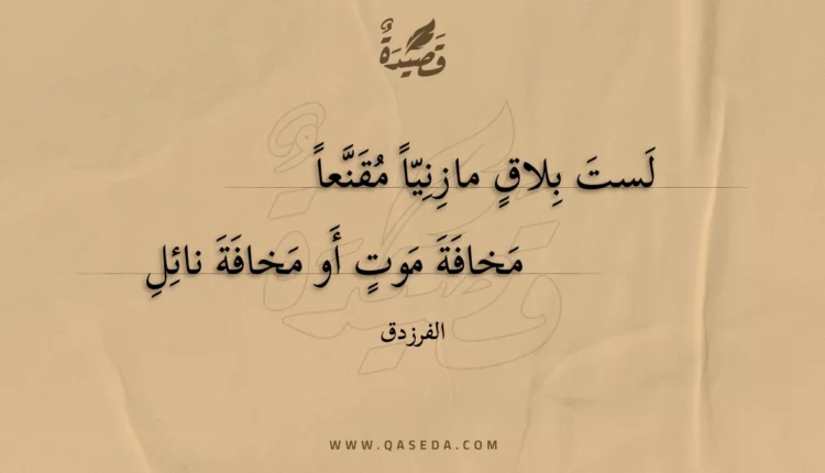 قصيدة لست بلاق مازنيا مقنعا
