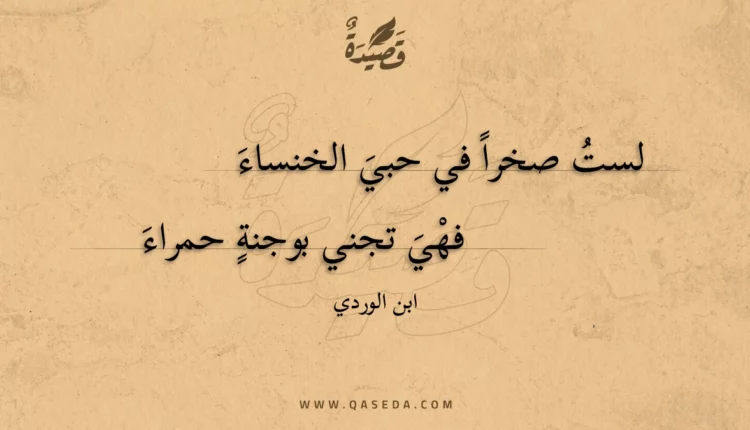قصيدة لست صخرا في حبي الخنساء