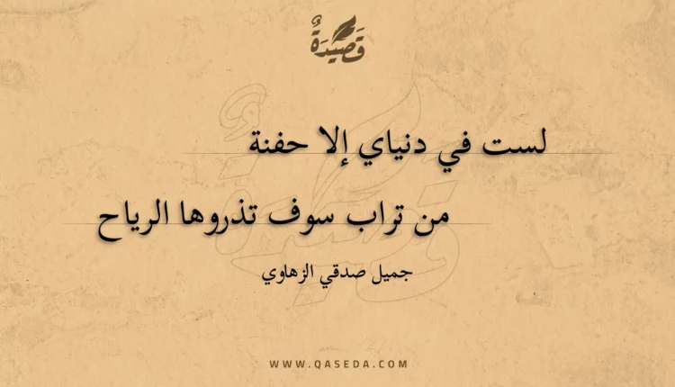 قصيدة لست في دنياي إلا حفنة