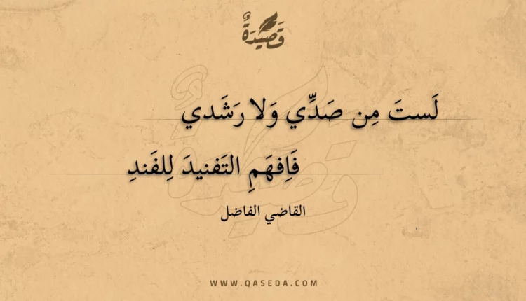 قصيدة لست من صدي ولا رشدي