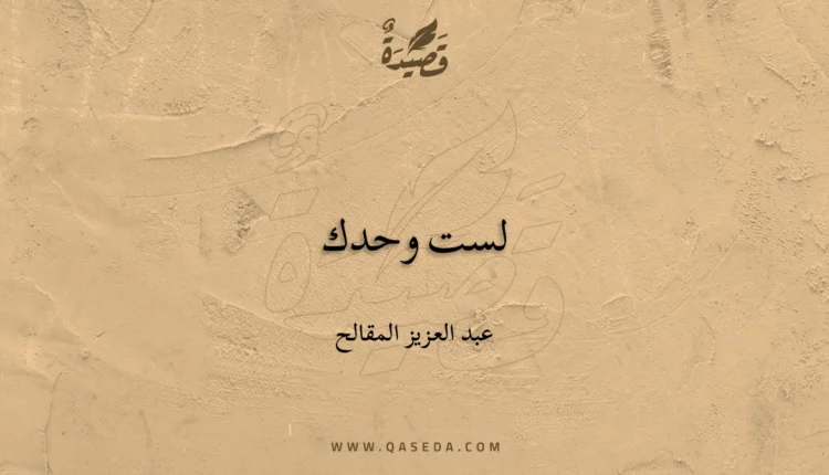قصيدة لست وحدك