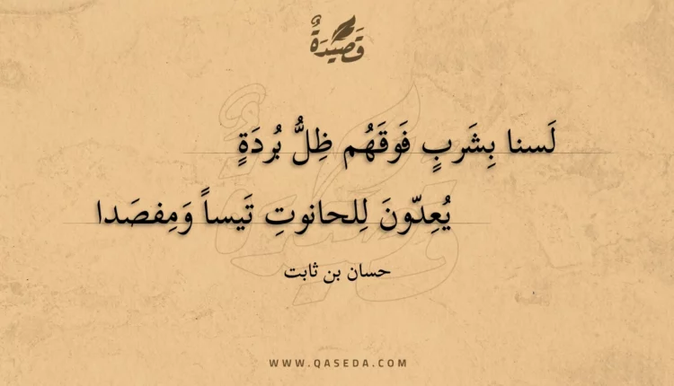 قصيدة لسنا بشرب فوقهم ظل بردة