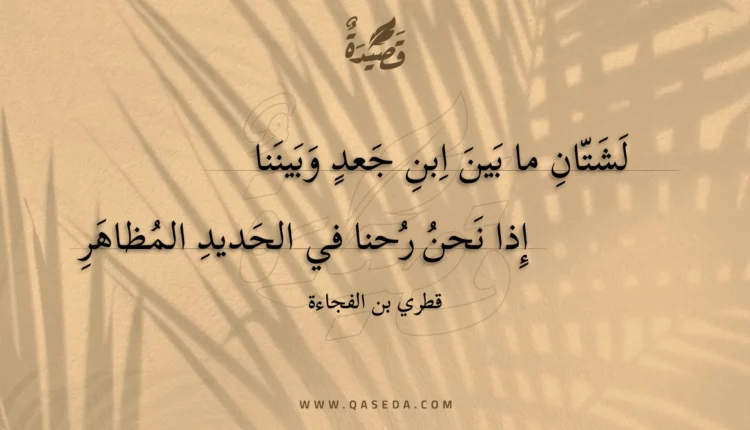 قصيدة لشتان ما بين ابن جعد وبيننا