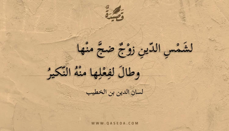 قصيدة لشمس الدين زوج ضج منها