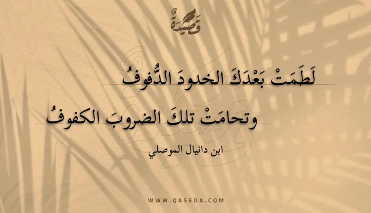 قصيدة لطمت بعدك الخدود الدفوف
