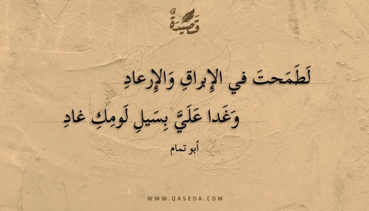 قصيدة لطمحت في الإبراق والإرعاد