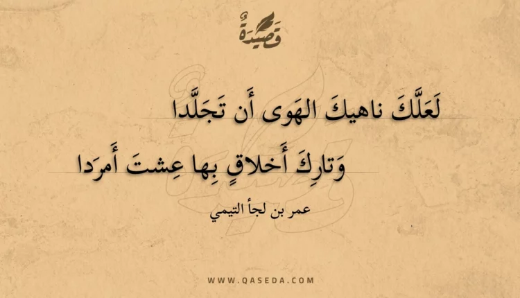 قصيدة لعلك ناهيك الهوى أن تجلدا