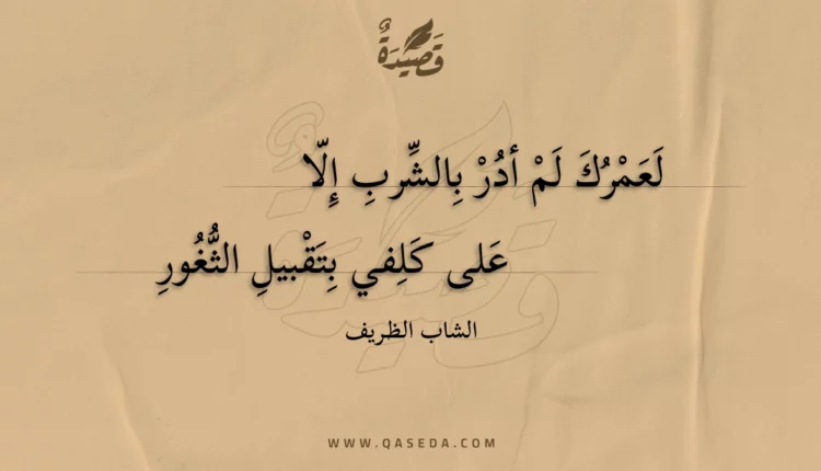 قصيدة لعمرك لم أدر بالشرب إلا