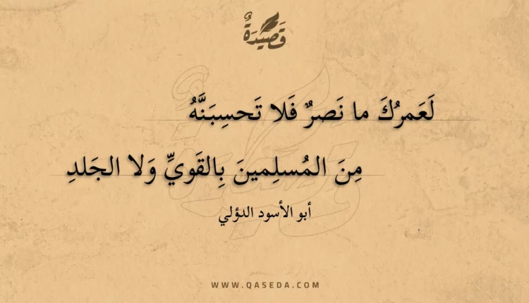 قصيدة لعمرك ما نصر فلا تحسبنه