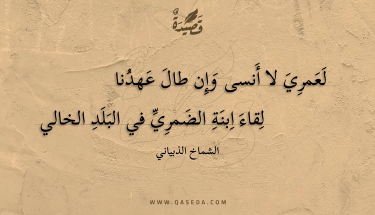 قصيدة لعمري لا أنسى وإن طال عهدنا