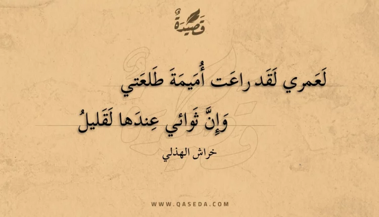 قصيدة لعمري لقد راعت أميمة طلعتي