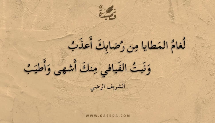 قصيدة لغام المطايا من رضابك أعذب