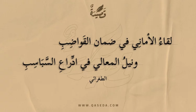 قصيدة لقاء الأماني في ضمان القواضب