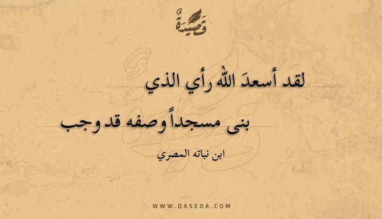 قصيدة لقد أسعد الله رأي الذي