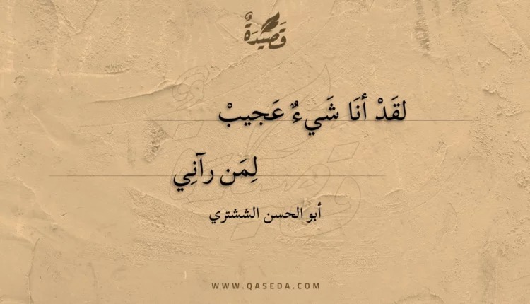 قصيدة لقد أنا شيء عجيب