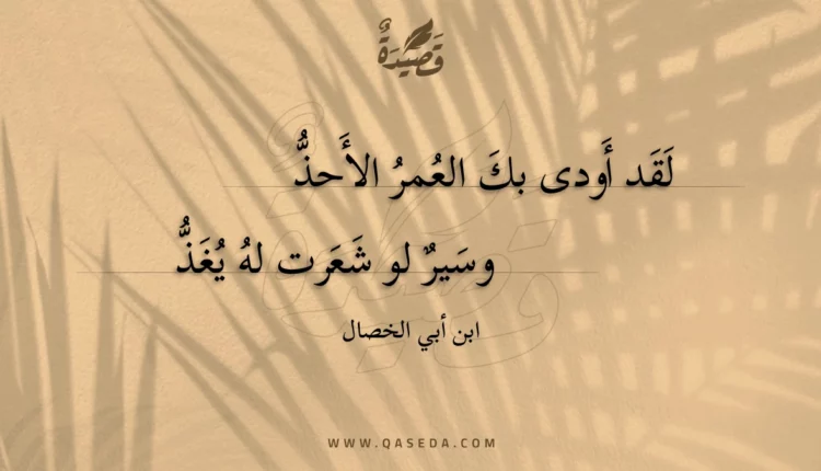 قصيدة لقد أودى بك العمر الأحذ
