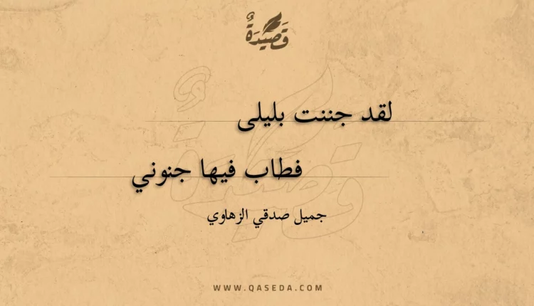 قصيدة لقد جننت بليلى
