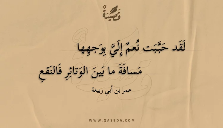 قصيدة لقد حببت نعم إلي بوجهها